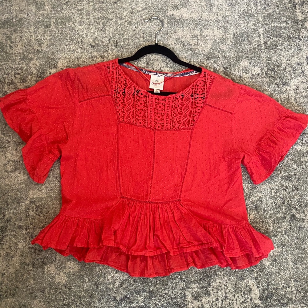 Feminine Red Blouse